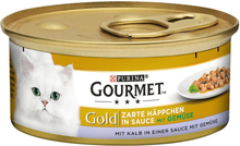 Gourmet Gold Zarte Häppchen 12 x 85 g - Lachs & Huhn