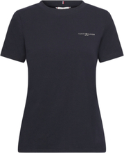 1985 Reg Mini Corp Logo C-Nk Ss T-shirts & Tops Short-sleeved Svart Tommy Hilfiger*Betinget Tilbud