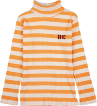 Yellow Stripes Turtle Neck T-Shirt Tops T-shirts Turtleneck Orange Bobo Choses