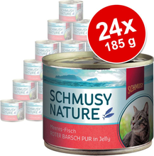 Schmusy Nature Fisch 24 x 185 g - Roter Barsch Pur