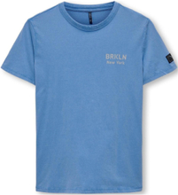 Kobluke S/S Brooklyn Tee Box Jrs T-shirts Short-sleeved Blå Kids Only*Betinget Tilbud