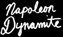 Napoleon Dynamite Script Logo Women's Cropped Hoodie - Black - XS - Schwarz