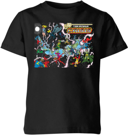 Justice League Crisis On Infinite Earths Cover Kids' T-Shirt - Black - 11-12 Years - Black
