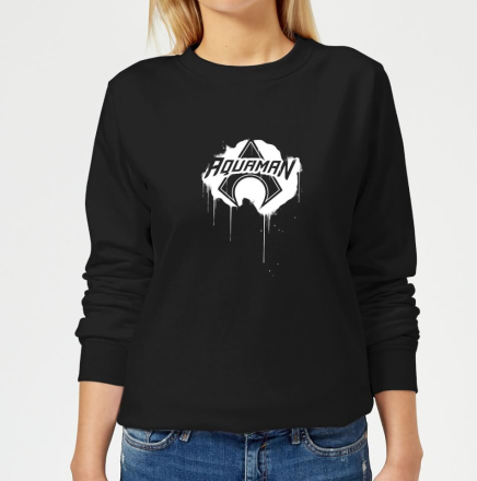 Justice League Graffiti Aquaman Women's Sweatshirt - Black - XL - Black