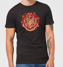 Harry Potter Hogwarts Christmas Crest Men's T-Shirt - Black - M