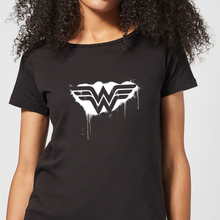 Justice League Graffiti Wonder Woman Women's T-Shirt - Black - S