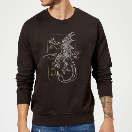 Harry Potter Hungarian Horntail Dragon Sweatshirt - Black - XXL
