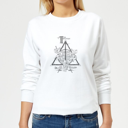 Harry Potter Three Dragons White Women's Sweatshirt - White - XS