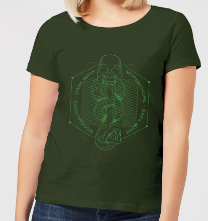 Harry Potter Morsmordre Dark Mark Women's T-Shirt - Forest Green - L