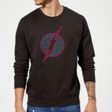 Justice League Flash Retro Grid Logo Sweatshirt - Black - S