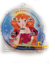 Litet Pinball Spel med Rödhårigt Prinsessmotiv 5 cm
