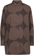 Nila Kivet Tops Shirts Long-sleeved Brown Marimekko