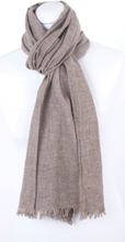 Beige gemêleerde wol-blend sjaal
