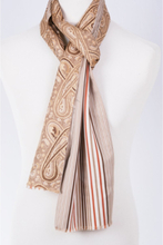 Klassieke paisley sjaal in bruin-tinten