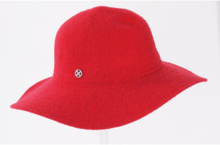 Rode wol-blend hoed