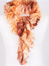 BoFF tie & dye strokensjaal in terra/bruin