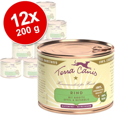 Sparpaket Terra Canis 12 x 200 g - Pute mit Brokkoli, Birne und Kartoffeln