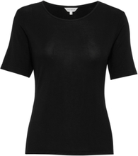 Bamboo - T-Shirt With Short Sleeve Top Black Lady Avenue