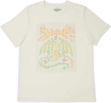 Stranger Things Scantron Dragon T-Shirt - Cream - L
