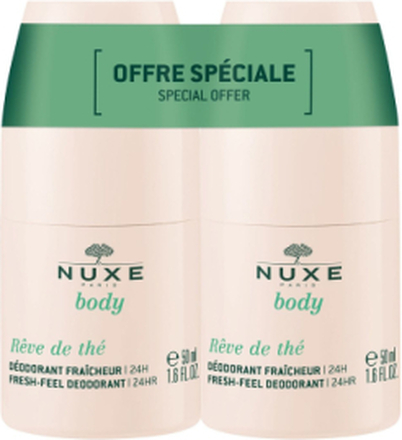 Rdt Deo Roll On Duopack 2 X 50 Ml Deodorant Roll-on Nude NUXE