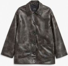 Faux leather jacket - Grey
