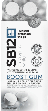 SB12 Tuggummi Boost Eucalyptus White