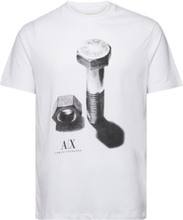 T-Shirt Tops Shirts Short-sleeved White Armani Exchange