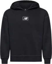 Nb Essentials Graphic Bb Fleece Hoodie Sport Sweatshirts & Hoodies Hoodies Black New Balance