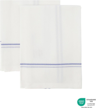 Tea Towels, Amow, White/Blue Home Textiles Kitchen Textiles Kitchen Towels Hvit Nicolas Vahé*Betinget Tilbud