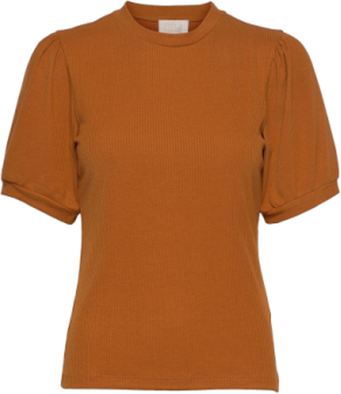 Johanna T-Shirt T-shirts & Tops Short-sleeved Brun Minus*Betinget Tilbud