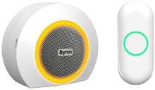 Byron: Trådlös dörrklocka Batteridriven Ljus/Ljud