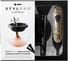 STYLPRO Makeup Brush Cleaner And Dryer Gift Set Cheetah
