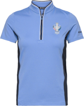 Lds Dimple Polo T-shirts & Tops Polos Blå Abacus*Betinget Tilbud
