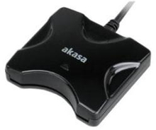 AKASA External Smart Card Reader, USB, Black