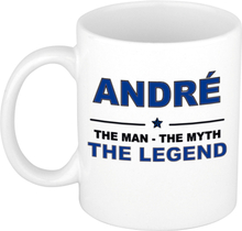 Andre The man, The myth the legend bedankt cadeau mok/beker 300 ml keramiek