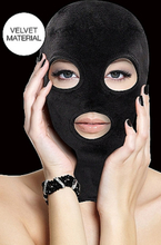 Velvet & Velcro Mask With Eye & Mouth Opening BDSM maske