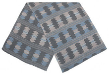 Tørklæde Patroon damer 188 x 65 cm akryl grå/blå