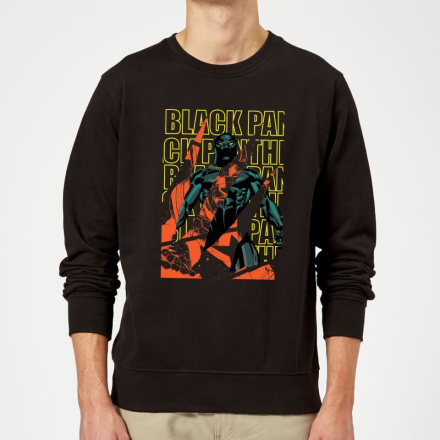 Marvel Avengers Black Panther Collage Sweatshirt - Black - XXL - Black