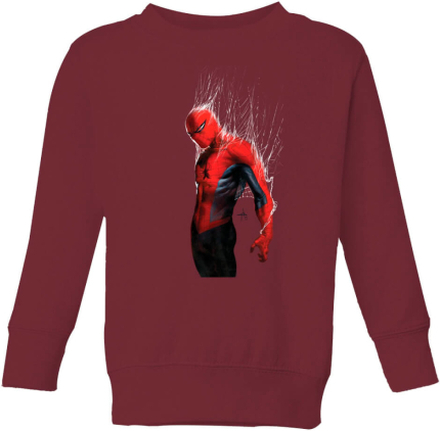 Marvel Spider-man Web Wrap Kids' Sweatshirt - Burgundy - 7-8 Years - Burgundy
