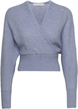 Mohair Cross-Over Sweater Pullover Blå Cathrine Hammel*Betinget Tilbud