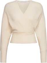 Mohair Cross-Over Sweater Pullover Creme Cathrine Hammel*Betinget Tilbud