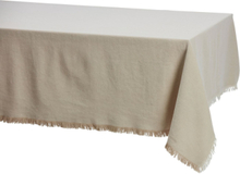 Cloth Chambray Fringe Home Textiles Kitchen Textiles Tablecloths & Table Runners Beige Noble House