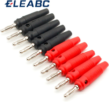 10Pcs/lot Red and Black 4mm Solderless Side Stackable Banana Plug