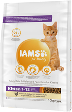 Zum Sonderpreis! IAMS Katzenfutter 10 kg / 15 kg - Vitality Kätzchen mit Frischem Huhn (10 kg)