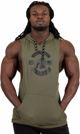 Lawrence Hooded Tank Top, army green, medium