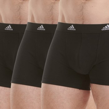 adidas 3P Active Flex Cotton Trunk Sort bomuld Small Herre