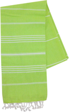 The One Towelling Hamamdoek Lime/Wit