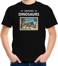 T-rex dinosaurus foto t-shirt zwart voor kinderen - amazing dinosaurs cadeau shirt T-rex dino liefhebber