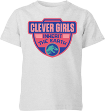 Jurassic Park Clever Girls Inherit The Earth Kids' T-Shirt - Grey - 3-4 Jahre