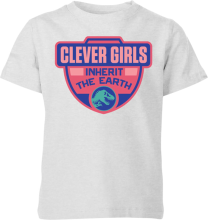 Jurassic Park Clever Girls Inherit The Earth Kids' T-Shirt - Grey - 7-8 Years